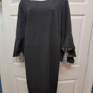 Shelby & Palmer Black Midi Dress with Timeless Elegance